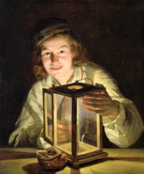 Der junge Stallbursche mit einer Stalllampe, 1824